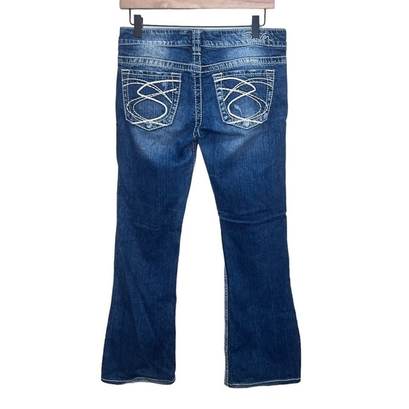 Y2K Silver Jeans Frances Bootcut Distressed Size 28 - Picture 5 of 15